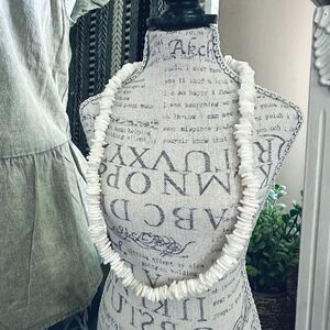 Beach Bohemian White Puka Necklace